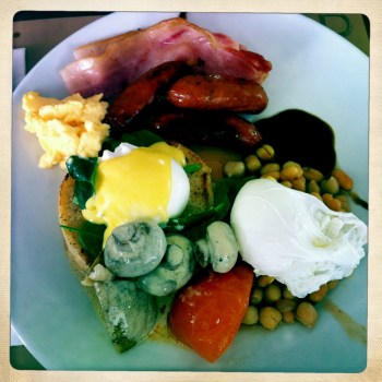 My selection of breakfast items (well the first plate anyway)