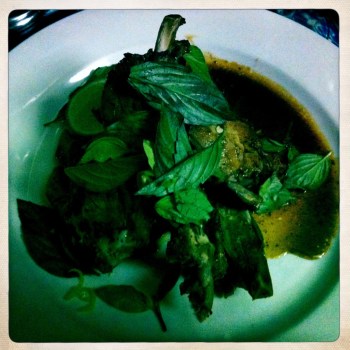 Coconut Roasted Pork Ribs with Ginger Caramel and Thai Basil for AU$18