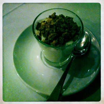 Amuse Bouche - Cauliflower and Blue Cheese with Rye