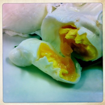 Poached?  More like hard boiled.