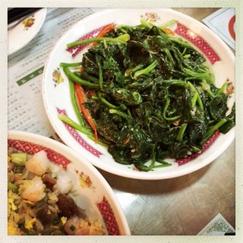 Water Spinach with Garlic and Tofu