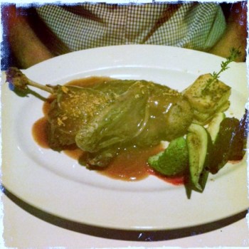 Duck Al'Orange - Half Semi De-Boned Duck twice cooked with Buttered Pomme Landaise and Orange and Cointreau Sauce for AU$34.50