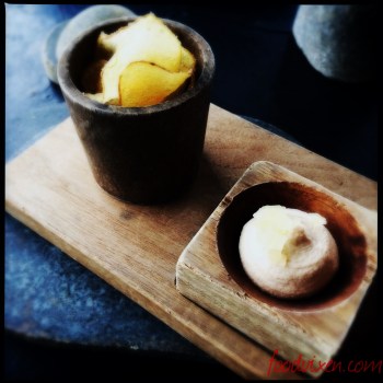 Salt and Vinegar Crisps with Hazlenut Cream