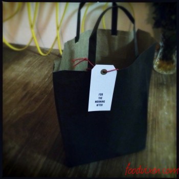 Take home bag "for the morning after"