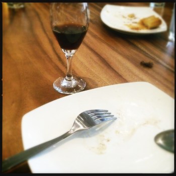 George's lonely glass of port