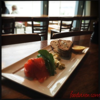 Woodbridge cold smoked trout, labneh, sourdough and lemon (AU$18)